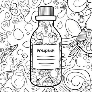 Farverig Receptflaske Farvelaegningsside 120147-54960