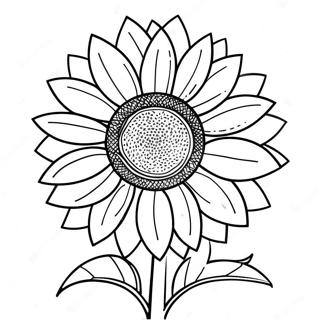 Farverig Kansas Solsikke Farvelaegningsside 120273 55051