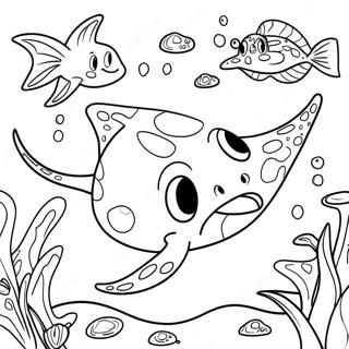 Glad Stingray Under Vandet Farvelaegningsside 120427-55174