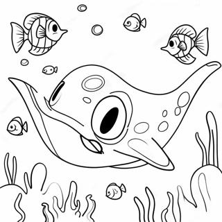 Glad Stingray Under Vandet Farvelaegningsside 120427-55175