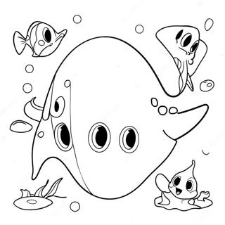 Tegneserie Stingray Med Venner Farvelaegningsside 120429-55181