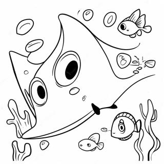 Tegneserie Stingray Med Venner Farvelaegningsside 120429-55183