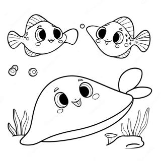 Tegneserie Stingray Med Venner Farvelaegningsside 120429-55184