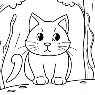 Smygende Kriger Kat I Skyggerne Farvelaegningsside 120480 55222