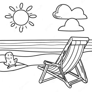 Solrig Strandscene Farvelaegningsside 120834-55679