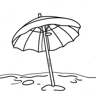 Farverig Strandparasol Farvelaegningsside 120835-55493