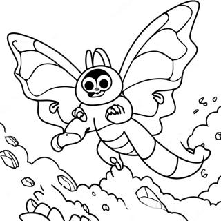 Mothra Kaemper Mod Godzilla Farvelaegningssiden 120887 55724