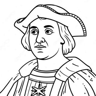 Christopher Columbus Med Et Kompas Farvelaegningsside 120915 55563