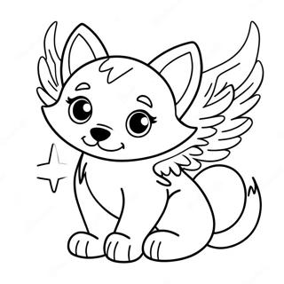 Legesyg Babyulv Med Funklende Vinger Farvelaegningsside 120940 55580