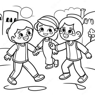 Palaestinensiske Born Leger Farvelaegningsside 120990 55803