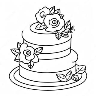 Tre Lags Bryllupskage Farvelaegningsside 121015-55822