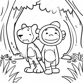 Calvin Og Hobbes Udforsker Junglen Farvelaegningsside 121042 55851