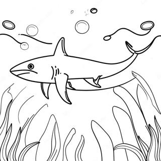 Fierce Tiger Haj Svomning Farvelaegningsside 121166-55940