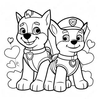 Paw Patrol Valentinsdag Farvelaegningsside 122039-56594