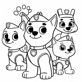 Charmerende Paw Patrol Figurer Farvelaegningsside 122040-56597