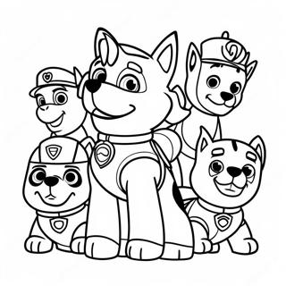 Charmerende Paw Patrol Figurer Farvelaegningsside 122040-56598