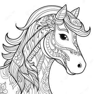 Detaljeret Hestehoved Farvelaegningsside 122119-56661