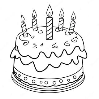 Glitrende Barbie Fodselsdagskage Farvelaegningsside 122194 56776