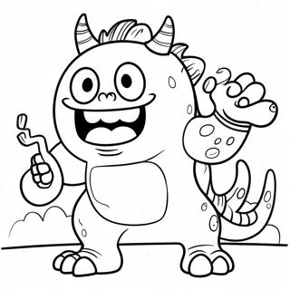 Venligt Super Monster Farvelaegningsside 122502-57013