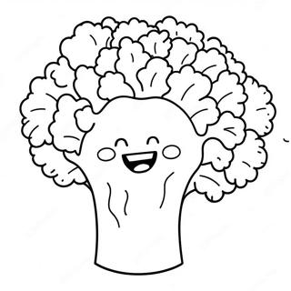 Sod Broccoli Med Et Smil Farvelaegningsside 122555-57062