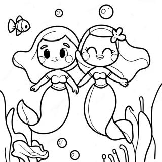 Farverig Ariel Sostre Underwater Eventyr Farvelaegningsside 122710-57177