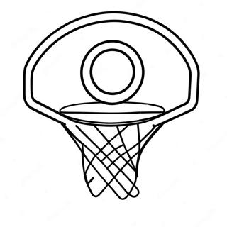 Farverig Basketballkurv Med Bold Farvelaegningsside 122760-57213