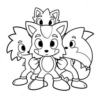 Silver The Hedgehog Med Venner Farvelaegningsside 122787-57237