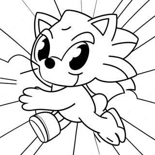 Silver The Hedgehog Flyvende Farvelaegningsside 122788-57242