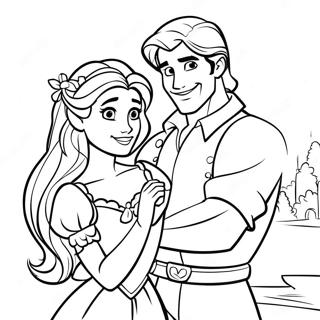 Rapunzel Og Flynn Farvelaegningsside 122992-57390