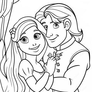 Rapunzel Og Flynn Farvelaegningsside 122992-57392