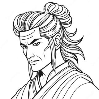 Tengen Uzui Med Sin Unikke Frisyr Farvelaegningsside 123071-57465