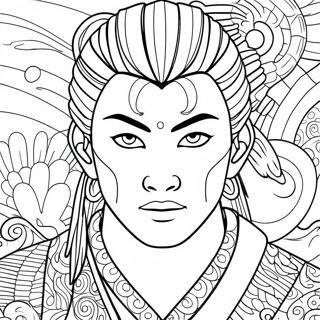 Tengen Uzui Med Sin Unikke Frisyr Farvelaegningsside 123071-57466