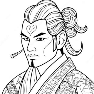 Tengen Uzui Med Sin Unikke Frisyr Farvelaegningsside 123071-57467