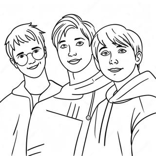 Sam Og Colby Med Venner Farvelaegningsside 123304 57648