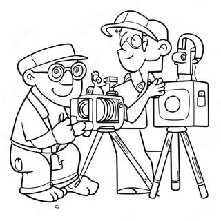 Kameramand Skibidi Med Venner Farvelaegningsside 123381-57706