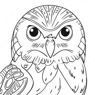 Charmerende Sneugle Farvelaegningsside 123432 57748