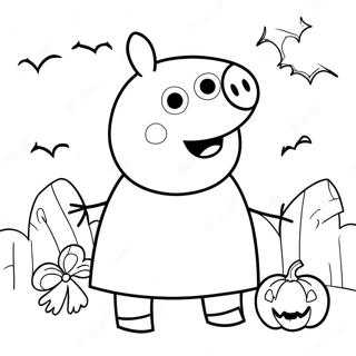 Peppa Gris Halloween Farvelægningsider