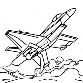 F18 Jagerfly Med Pilot Farvelaegningsside 123588-57868