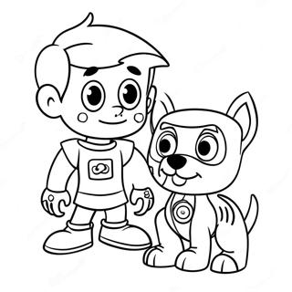 Elroy Jetson Med Sin Robot Hund Farvelaegningsside 123613 57881