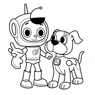 Elroy Jetson Med Sin Robot Hund Farvelaegningsside 123613 57883