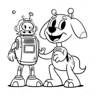 Elroy Jetson Med Sin Robot Hund Farvelaegningsside 123613 57884