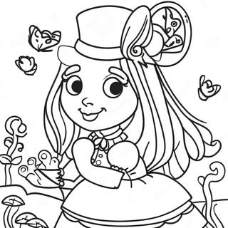Steampunk Alice I Eventyrland Farvelaegningsside 123739-57971