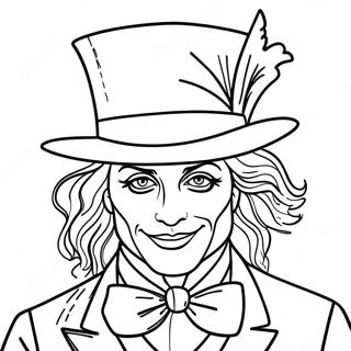 Victoriansk Steampunk Gal Hatter Farvelaegningsside 123741-57978