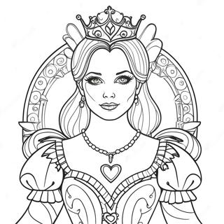 Gothisk Steampunk Hjerternes Dronning Farvelaegningsside 123743-57985