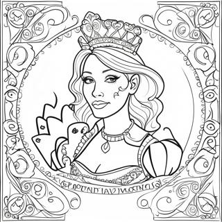 Gothisk Steampunk Hjerternes Dronning Farvelaegningsside 123743-57986