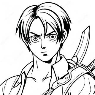 Eren Yeager Med Svaerd Farvelaegningsside 124149 58391