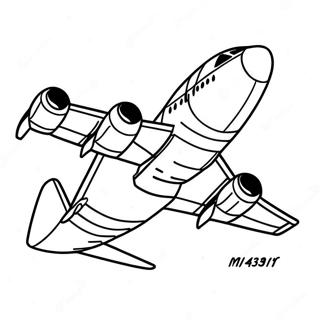 Farverigt 747 Fly I Flugt Farvelaegningsside 124174-58406