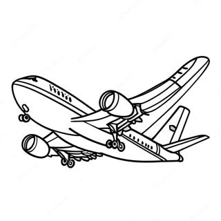 Farverigt 747 Fly I Flugt Farvelaegningsside 124174-58408