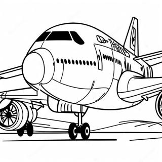 Detaljeret 747 Fly Sidevisning Farvelaegningsside 124175-58409