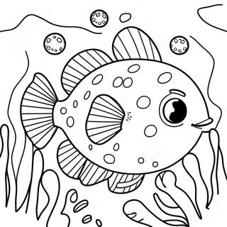 Pufferfisk I Korallrev Farvelaegningsside 124203-58439